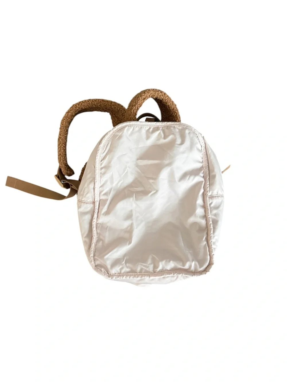 Pura Vida Teddy Bear Mini Daypack Brown Sherpa Fleece Backpack NWT